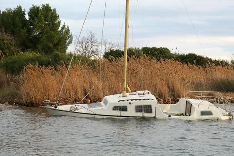 Sinking Sailingship Stock Photos