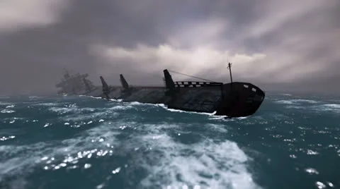 Sinking ship Vídeos de archivo 24515443
