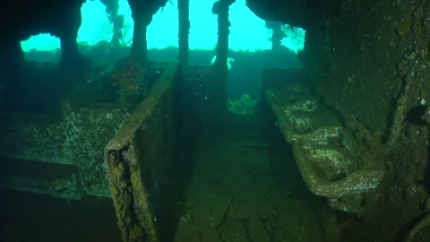Sinking Ship Stock Footage 332765196