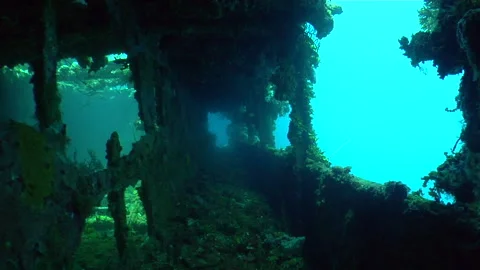 Sinking Ship Stock Footage 332765639