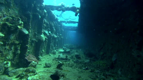 Sinking Ship Stock Footage 332765804