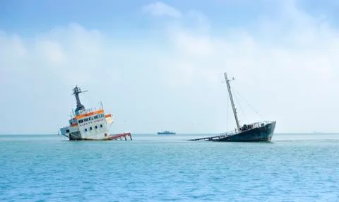 Sinking ship Stock Photos