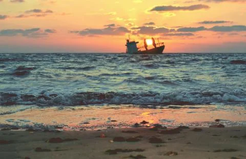 Sinking ship Foto stock