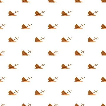 Sinking shipwreck boat pattern on sand background Stock Illustration