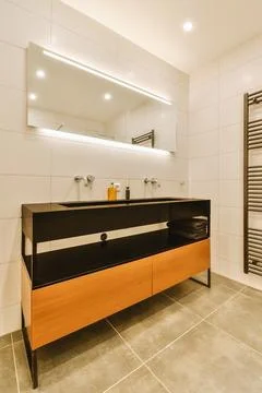 Sinks and shower cabin Stock Photos