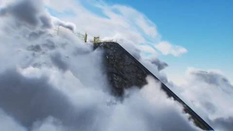 A sinner man fall from heaven to hell. Religious. concept. Stock Footage 328548779