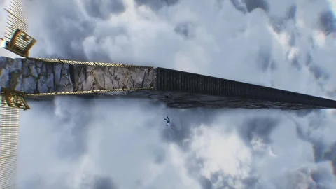 A sinner man fall from heaven to hell. Religious. concept. Stock Footage 328548816