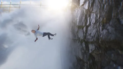 A sinner man fall from heaven to hell. Religious. concept. Stock Footage 328548844