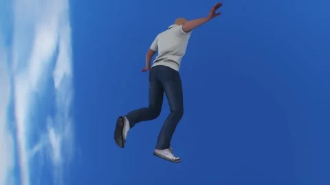 A sinner man fall from heaven to hell. Religious. concept. Stock Footage 328548888