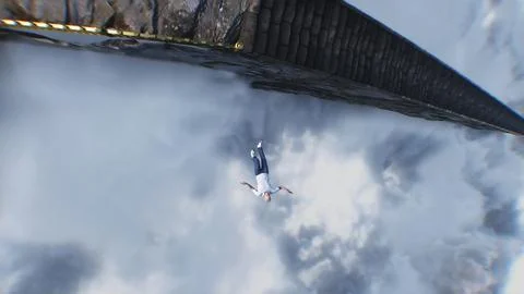 A sinner man fall from heaven to hell. Religious. concept. 3d rendering. Illustration