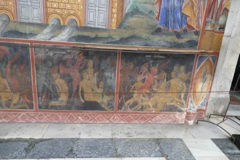 Sinners condemned to hell Stock Photos