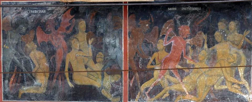 Sinners condemned to hell Foto stock