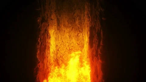 Sinners fall to hell fire. Religious concept. Realistic 4k animation. Stockbeeldmateriaal 145925723