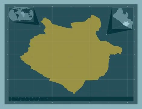 Sinoe, Liberia. Solid color shape Stock Illustration