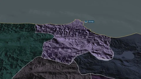 Sinop - province of Turkey. Set of animations Video stock 120789449