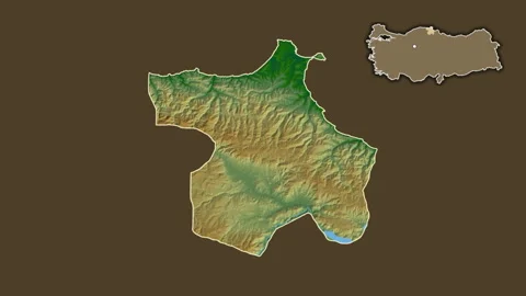 Sinop, Turkey, extruded and isolated. Physical Video stock 241418934