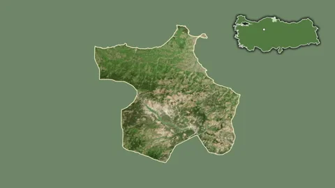 Sinop, Turkey, extruded and isolated. Satellite Video stock 241418939