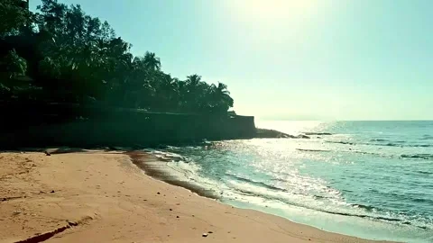 Sinquerim Beach Goa India October 22 2024 Time lapse view of the majestic beach Stock Footage 298196227