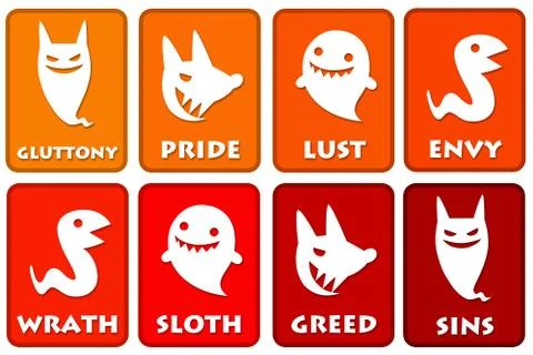 Sins Stock Illustration