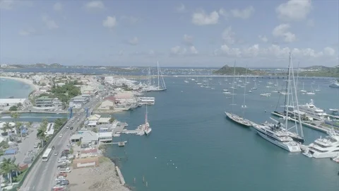 Sint Maarten with a drone 스톡 동영상 128505768
