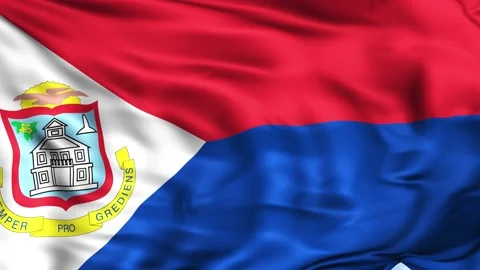 Sint Maarten Waving Flag Background 스톡 동영상 204140972