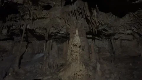 Sinter formations in the deepest karst caves of the world in Abkhazia, Verevkin 库存影片 263824830