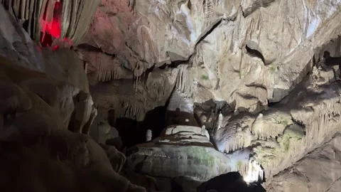 Sinter formations in the deepest karst caves of the world in Abkhazia, Verevkin 库存影片 263824875