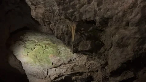 Sinter formations in the deepest karst caves of the world in Abkhazia, Verevkin 库存影片 263824912