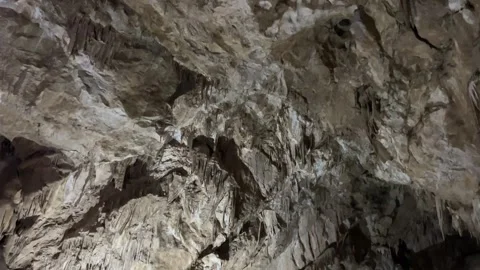 Sinter formations in the deepest karst caves of the world in Abkhazia, Verevkin 库存影片 263825060