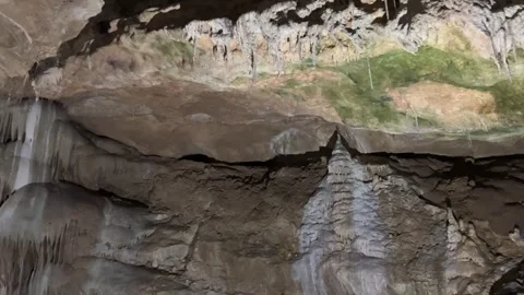 Sinter formations in the deepest karst caves of the world in Abkhazia, Verevkin 库存影片 263825498