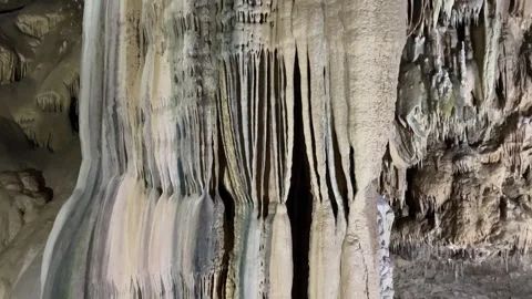 Sinter formations in the deepest karst caves of the world in Abkhazia, Verevkin 库存影片 263825746