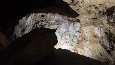 Sinter formations in the deepest karst caves of the world in Abkhazia, Verevkin 库存影片 263826086