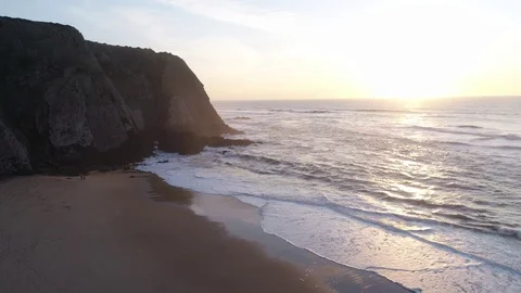 Sintra sunset shore 1  Stock Footage 127543819