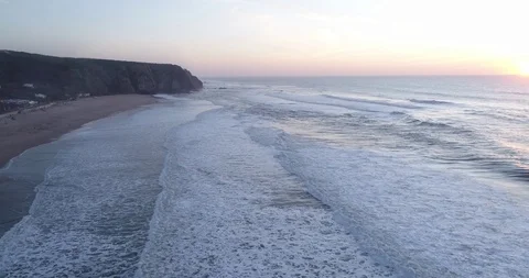 Sintra sunset shore 10 17-9 2 speed Stock Footage 128564458