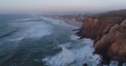 Sintra sunset shore 7 17-9 Stock Footage 127783050