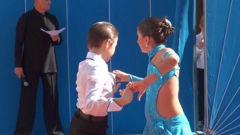 The sinuous movements of the sensual dance of children of 12 years Stock Footage 78699620