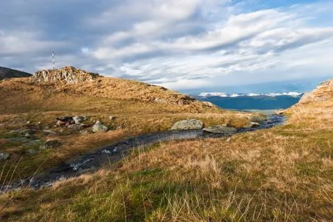 Sinuous river Stock Photos