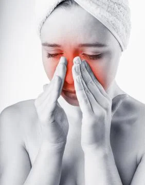 Sinus pain Stock Photos