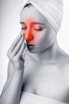 Sinus pain Stock Photos