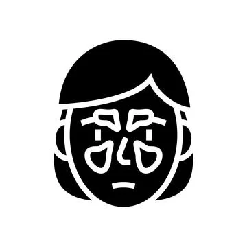 Sinus problems glyph icon vector illustration Stock Illustration