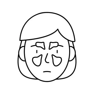 Sinus problems line icon vector illustration Stock Illustration