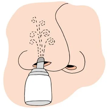 Sinus spray Stock Illustration