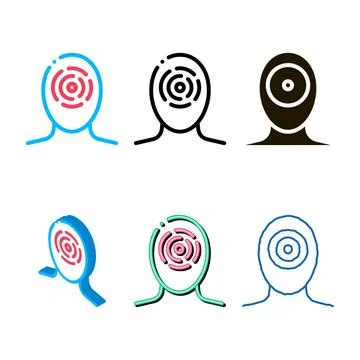 Sinusitis brow bone multipack and cheekbones head vector イラスト素材