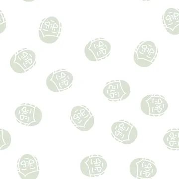 Sinusitis disease glyph seamless pattern Stock Illustration