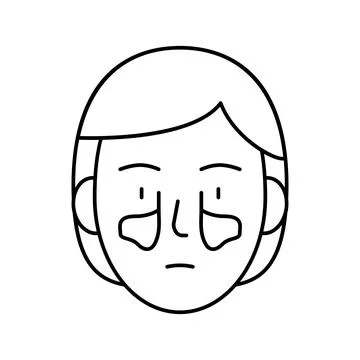 Sinusitis disease line icon vector illustration Stock Illustration