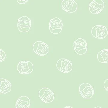 Sinusitis disease line seamless pattern Stock Illustration