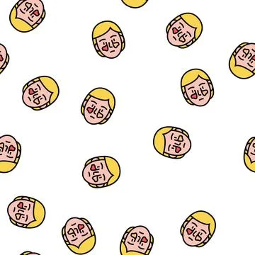 Sinusitis disease vector seamless pattern Stock Illustration