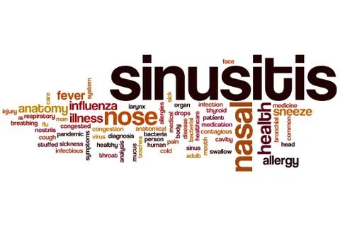 Sinusitis word cloud Illustrazione stock