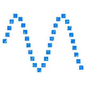 Sinusoid Grainy Texture Icon Stock Illustration