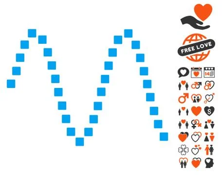 Sinusoid Icon With Bonus Stock Illustration